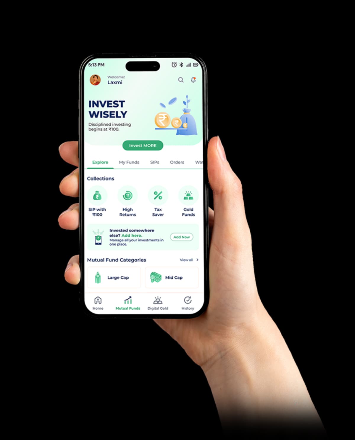 Indipe growth and investing screen