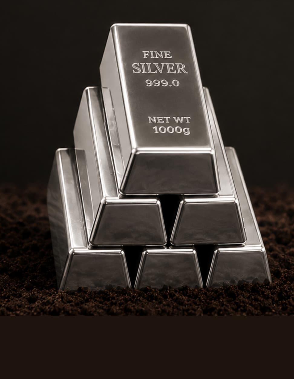 Stack of precious metal bars